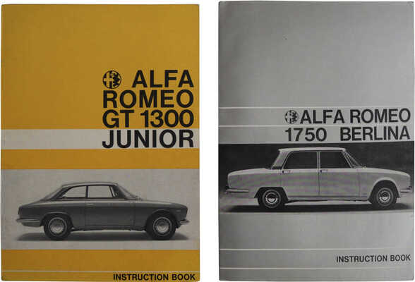 Лот из двух каталогов по эксплуатации автомобилей марки Alfa Romeo